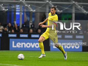 Edin Dzeko of Inter Fc during the Italian Serie A tootball match between Inter FC Internazionale and Bologna Fc on  November 9, 2022 at Gius...