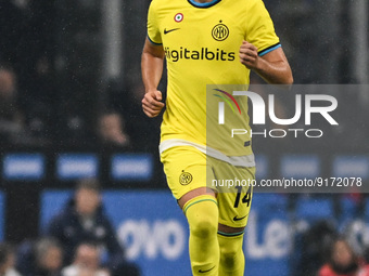 Kristjan Asllani of Inter Fc during the Italian Serie A tootball match between Inter FC Internazionale and Bologna Fc on  November 9, 2022 a...