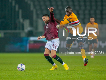 Nemanja Radonjic of Torino Fc and Omar Colley of UC Sampdoria during the Italian Serie A, football match between Torino Fc and Uc Sampdoria,...