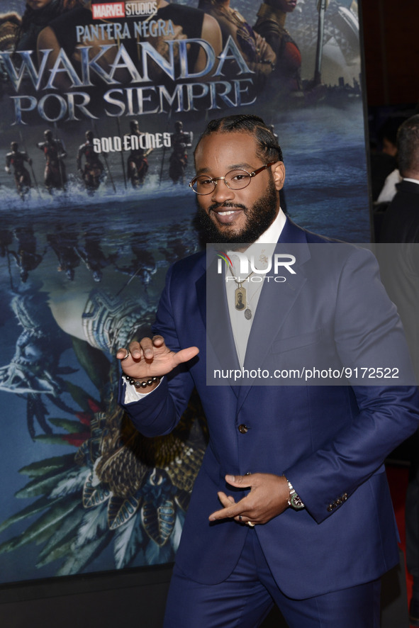 November 9, 2022, Satelite City, Mexico: Director Ryan Coogler attends red carpet of the Black Panther: Wakanda Forever Fan Event at Plaza S...
