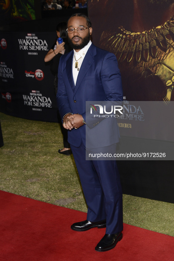 November 9, 2022, Satelite City, Mexico: Director Ryan Coogler attends red carpet of the Black Panther: Wakanda Forever Fan Event at Plaza S...