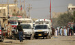  Photo taken on Nov. 20, 2015 shows an attack site in southern Pakistani port city of Kara...