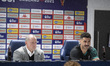 New Zealand Head Coach Michael Maguire and Captain Prop Jesse Bromwich at the press confer...