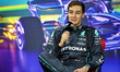 Post Sprint race FIA Press Conference with George Russell (GBR) Mercedes AMG F1, portrait...