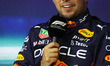 PEREZ Sergio (mex), Red Bull Racing RB18, portrait, press conference during the Formula 1...