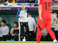 Coach of South Korea Paulo Bento during the FIFA World Cup 2022, Group H football match between Uruguay and Korea Republic on November 24, 2...