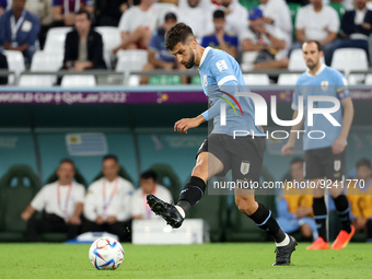 Rodrigo Bentancur of Uruguay during the FIFA World Cup 2022, Group H football match between Uruguay and Korea Republic on November 24, 2022...