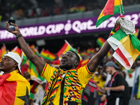 Fan of Ghana team during FIFA World Cup Qatar 2022  Group H football match between Portugal and Ghana at Stadium 974 in Doha on 24 November...