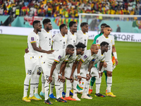 Ghana team during FIFA World Cup Qatar 2022  Group H football match between Portugal and Ghana at Stadium 974 in Doha on 24 November 2022....