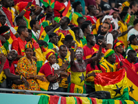 Fan of Ghana team during FIFA World Cup Qatar 2022  Group H football match between Portugal and Ghana at Stadium 974 in Doha on 24 November...