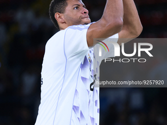 Edy Tavares of Real Madrid Baloncesto in action during the Liga Endesa match between Real Betis Baloncesto and Real Madrid Baloncesto at Pal...
