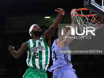 Gabriel Deck of Real Madrid Baloncesto in action during the Liga Endesa match between Real Betis Baloncesto and Real Madrid Baloncesto at Pa...