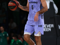 Alberto Abalde of Real Madrid Baloncesto in action during the Liga Endesa match between Real Betis Baloncesto and Real Madrid Baloncesto at...
