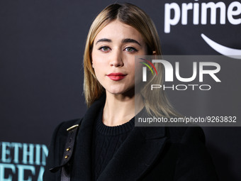American actress and filmmaker Caylee Cowan arrives at the Los Angeles Premiere Of Amazon Prime Video's 'Something From Tiffany's' held at A...