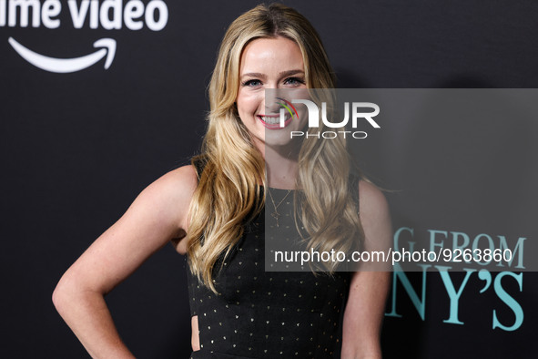 American actress and former beauty queen Greer Grammer arrives at the Los Angeles Premiere Of Amazon Prime Video's 'Something From Tiffany's...