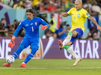 Yann Sommer , Richarlison  during the World Cup match between Brasil vs Switzerland, in Doha, Qatar, on November 28, 2022. (