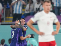(9) ALVAREZ Julian of team Argentina celebrate with his teammate after score second goal during the FIFA World Cup Qatar 2022 Group C match...