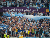 Fans of team Argentina after won the match at the FIFA World Cup Qatar 2022 Group C match between Poland and Argentina at Stadium 974 on 30...