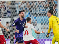 (10) MESSI Lionel of team Argentina after hit penalty kick during the FIFA World Cup Qatar 2022 Group C match between Poland and Argentina a...