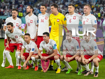 Photo group of team Poland during the FIFA World Cup Qatar 2022 Group C match between Poland and Argentina at Stadium 974 on 30 November 202...