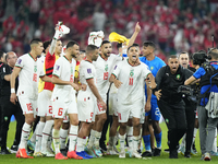 Morocco players celebrate victory after the FIFA World Cup Qatar 2022 Group F match between Canada and Morocco at Al Thumama Stadium on Dece...