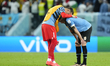 Federico Valverde central midfield of Uruguay and Real Madrid dejected by World Cup elimin...