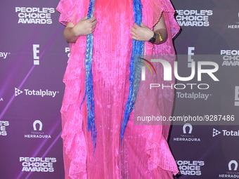 Manunna attends the red carpet of People's Choice Awards Viewing Party 2022 at Universal Pictures Mexico. on December 6, 2022 in Mexico City...