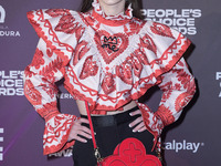 Ildico  attends the red carpet of People's Choice Awards Viewing Party 2022 at Universal Pictures Mexico. on December 6, 2022 in Mexico City...