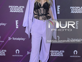 Ana Paula MX  attends the red carpet of People's Choice Awards Viewing Party 2022 at Universal Pictures Mexico. on December 6, 2022 in Mexic...