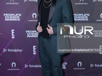 Nicolas Haza  attends the red carpet of People's Choice Awards Viewing Party 2022 at Universal Pictures Mexico. on December 6, 2022 in Mexic...