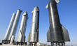 A rocket storage site on Remedios Ave. at SpaceX's South Texas facility near Brownsville,...