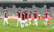 Players of FC Rapid at the beginning of Cupa Romaniei: FC U Cluj v FC Rapid 1923, disputed...