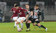 Stefan Panoiu (L) and Gabriel Simion (R) in action during Cupa Romaniei: FC U Cluj v FC Ra...