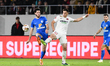 Tudor Baluta (L) and Daniel Paraschiv (R) in action during Romania Super Liga: FC Hermanns...