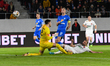 Silviu Balaure scoring during Romania Super Liga: FC Hermannstadt - Farul Constanta - The...