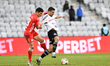 Claudiu Keseru (L) and Denis Ispas (R) in action during Romania Superliga FC U CLUJ vs UTA...