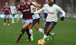L-R  Abbey-Leigh Stringer of West Ham United WFC and Chioma Ubogagu of Tottenham Hotspur W...