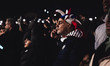 Supporters of the French football team are gathered in the Place de la Concorde with Frenc...