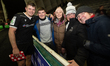 Jamie Blamire of Falcons  is pictured with supporters after the Gallagher Premiership matc...