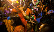Partying crowd and MPP militants during victory speech of Roch Marc Christian Kaboré, Ouag...