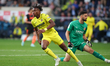 Samuel Chukwueze of Villarreal CF celebrates a goal during the La Liga match between Villa...