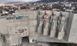 An aerial view of The Monument to the Bulgarian-Soviet Friendship in the Black sea town of...