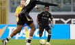 AzeezOseni (C) of FC Spartak Trnava moves with the ball during the Tipsport Malta Cup 20...