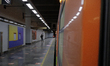 View of the underground section of Line 12 of the metro that runs from Mixcoac to Atlalilc...