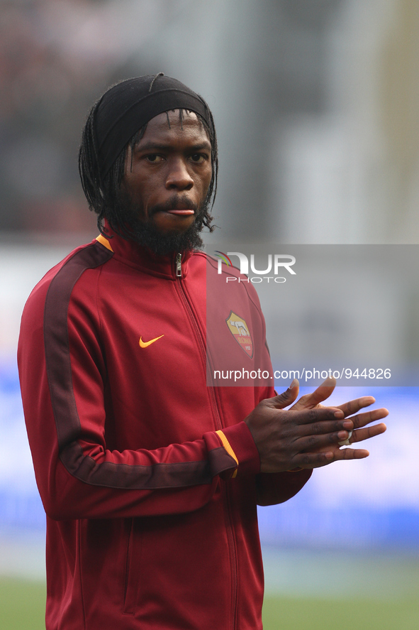 Roma forward Gervinho (27) poses in order to be photographed before the Serie A football match n.15 TORINO - ROMA on 05/12/15 at the Stadio...