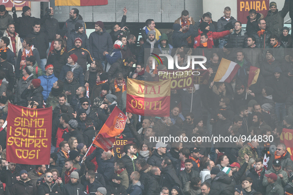 Roma Supporters during the Serie A football match n.15 TORINO - ROMA on 05/12/15 at the Stadio Olimpico in Turin, Italy. Copyright 2015  Mat...