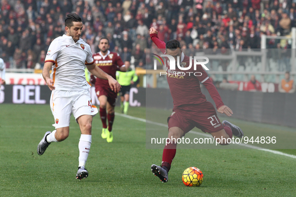 Torino forward Fabio Quagliarella (27) in action during the Serie A football match n.15 TORINO - ROMA on 05/12/15 at the Stadio Olimpico in...