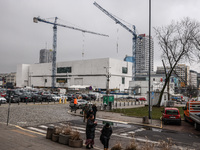 The construction of the new building for the Museum of Modern Art in Warsaw, Poland on January 19, 2023. (