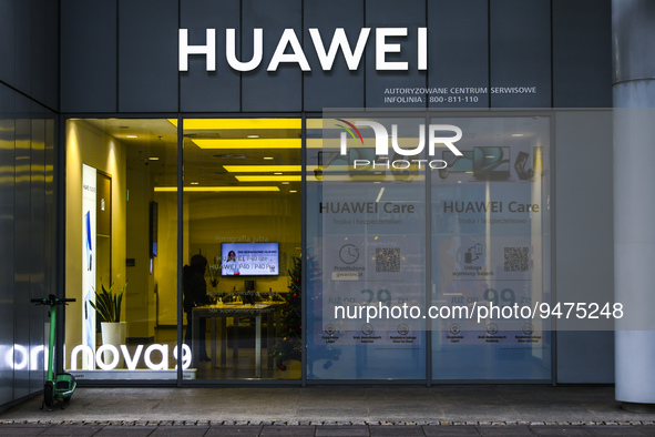  Huawei Customer Service Center in Warsaw, Poland on January 19, 2023. 