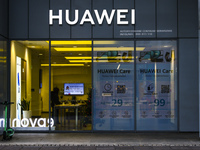  Huawei Customer Service Center in Warsaw, Poland on January 19, 2023. (